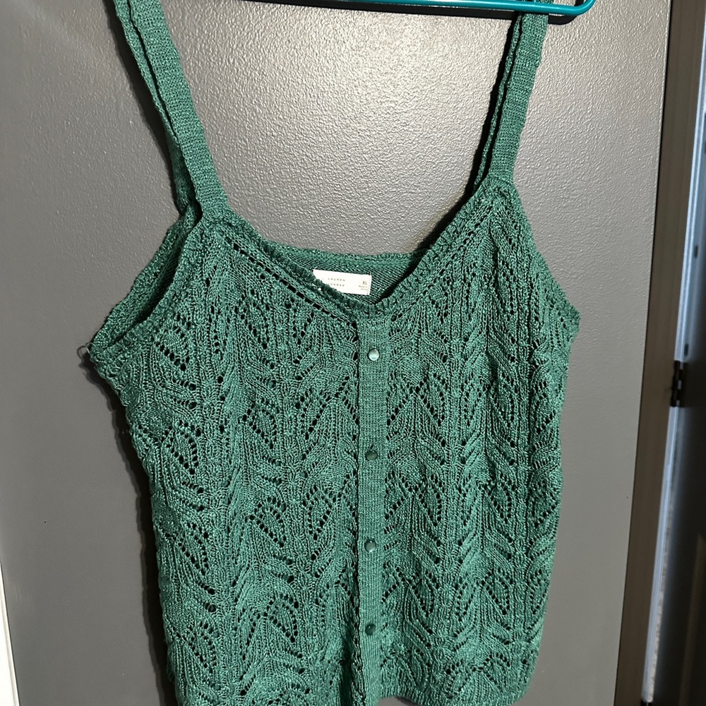 LC Lauren Conrad Teal Knit Camisole